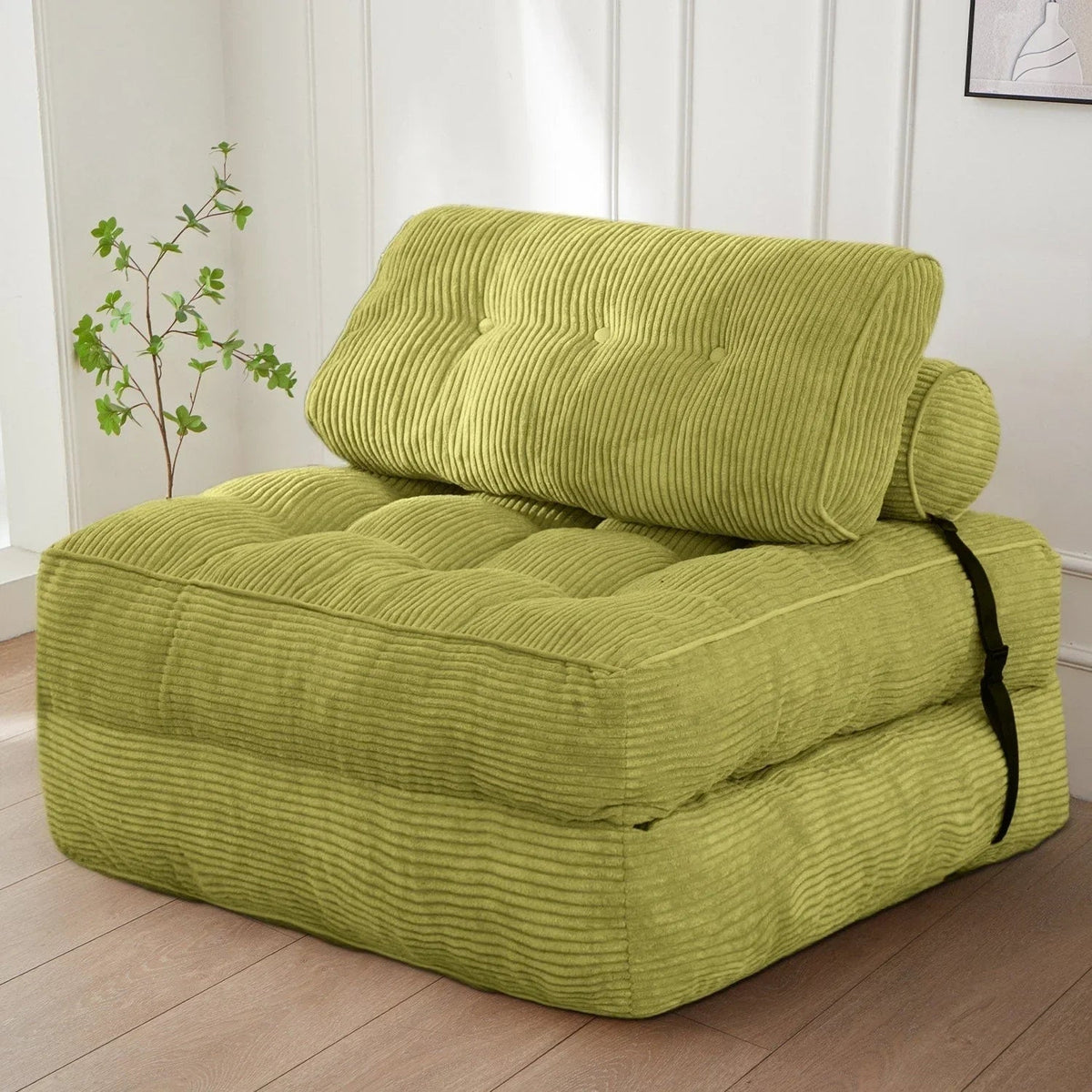 8 Corduroy Folding Couch Sofa Bed,Single