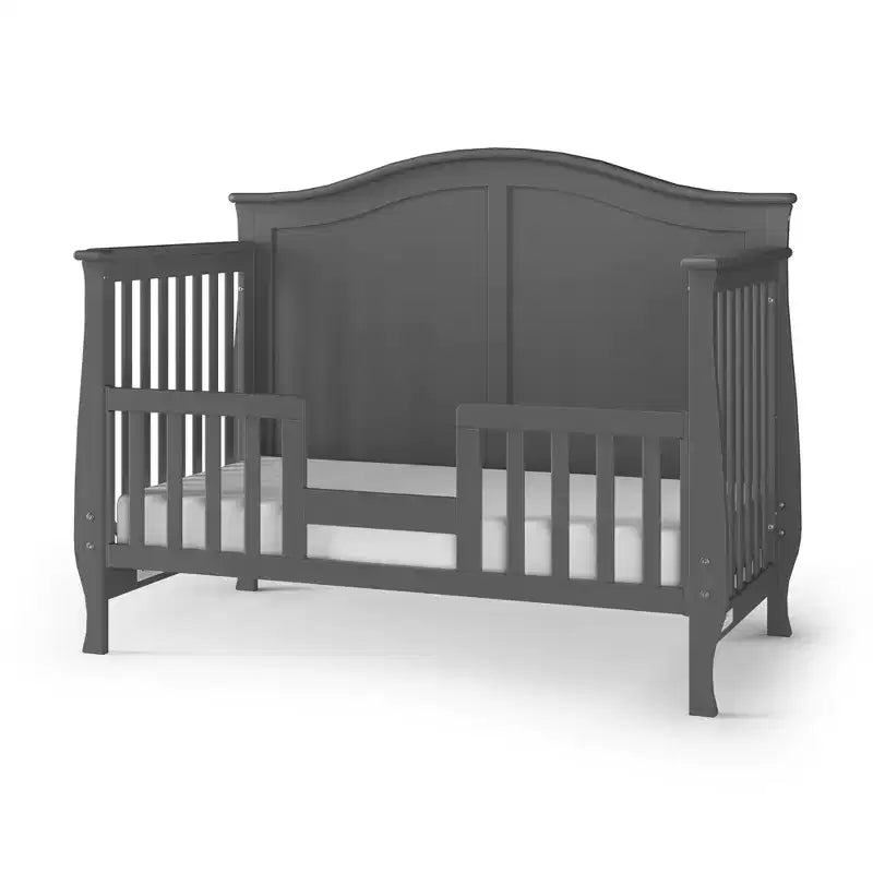 Lit bébé convertible 4-en-1, transformable en lit de jour, lit pour tout-petit et lit double, avec 3 positions de matelas et une finition sans danger pour bébé
