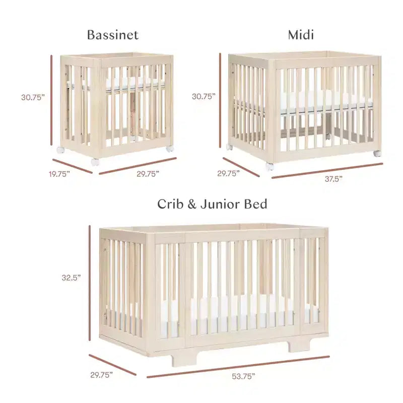 Lettino convertibile Babyletto Yuzu 8 in 1 con kit di conversione per tutte le fasi