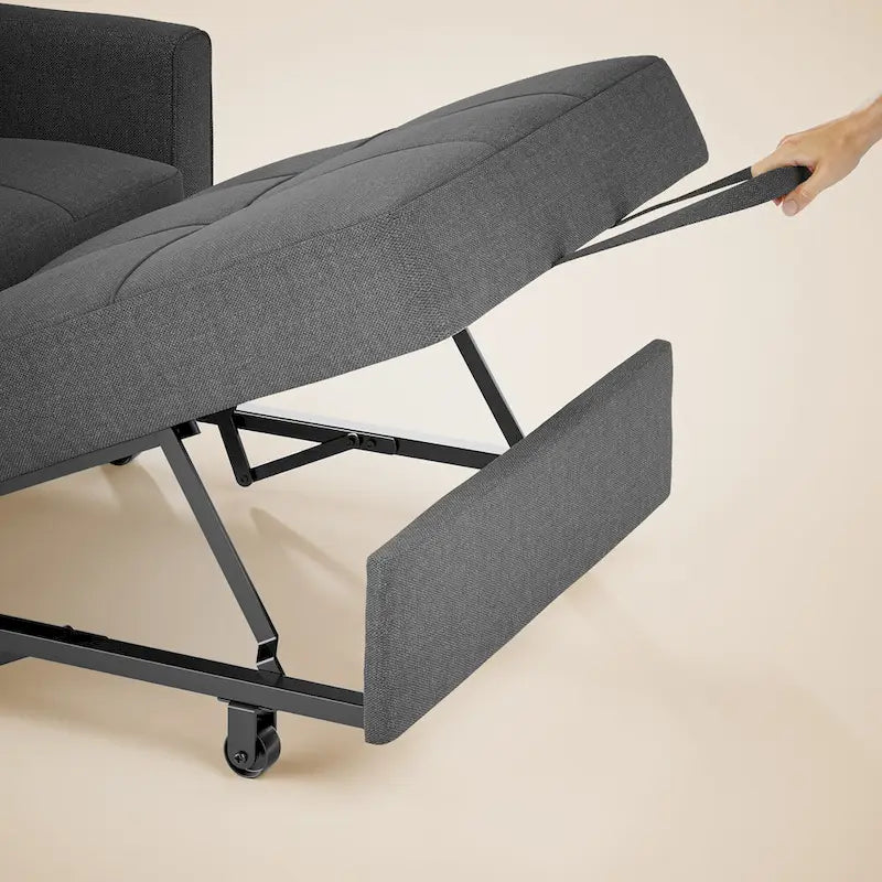 3-in-1-Ausziehbarer Schlafsessel mit Schlaffunktion, umwandelbares, verstellbares und faltbares Polstersofa