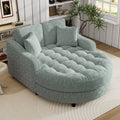 Chaiselongue-Schlafsofa aus Chenille, gepolstertes Sofa mit gesteppter Rückenlehne und 2 abnehmbaren Kissen für das Wohnzimmer
