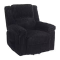 Fauteuil inclinable en velours côtelé, canapé inclinable manuel avec poignée, accoudoirs à plateau rembourré, rembourrage épais, poche latérale, salon, chambre, salle de cinéma maison, gris foncé
