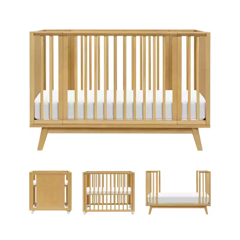 Lettino trasformabile Babyletto Palma 8-in-1 per tutte le fasi, con kit per culla e letto per bambini