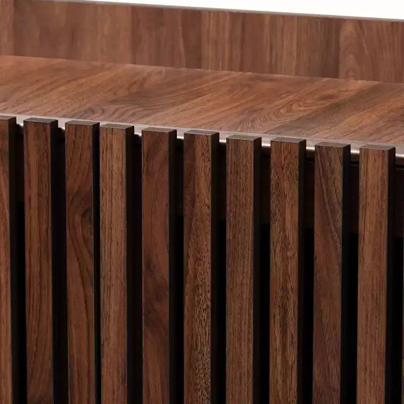 Schuhschrank Delaire im Mid-Century-Modern-Stil, Nussbaumholzoptik