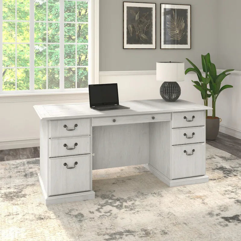 Bureau de direction Saratoga de Bush Furniture avec tiroirs et rangements