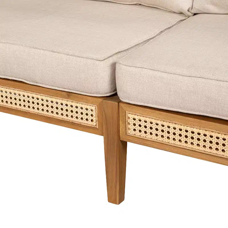 Christopher Knight Home Maciej 3-teiliges rustikales Outdoor-Sitzset aus Akazienholz und Rattan
