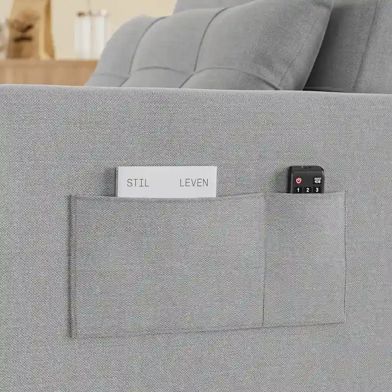 3-in-1-Ausziehbarer Schlafsessel mit Schlaffunktion, umwandelbares, verstellbares und faltbares Polstersofa