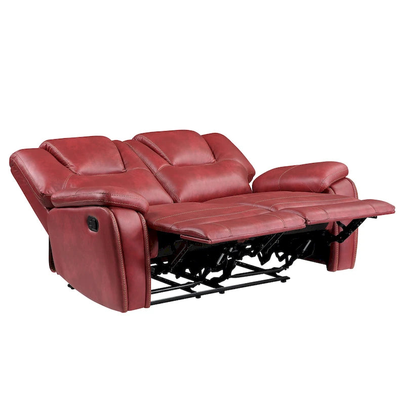 Steve Silver Kameryn handmatig verstelbare loveseat van imitatieleer