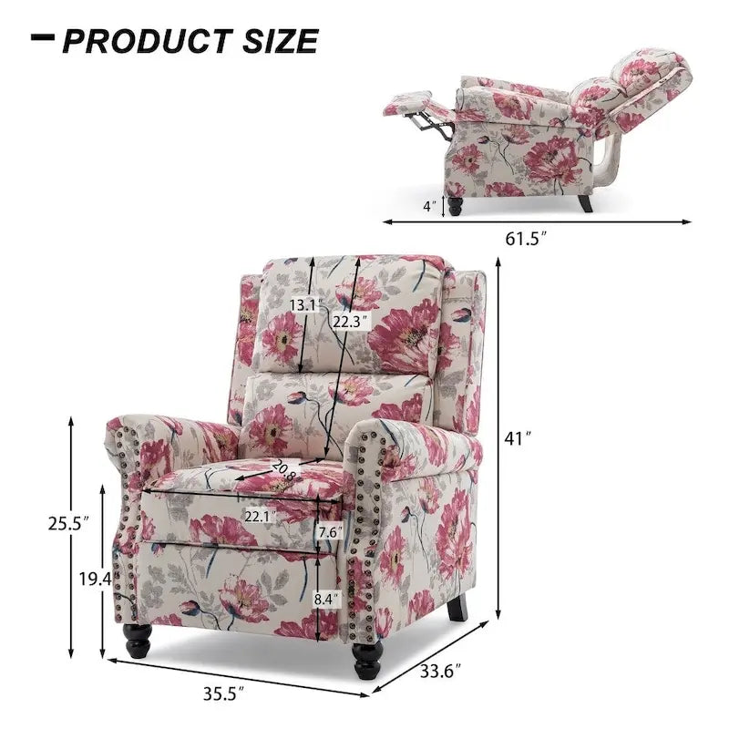 Set mit 2 modernen Relaxsesseln mit gepolstertem Sitz aus Kunstleder/Stoff