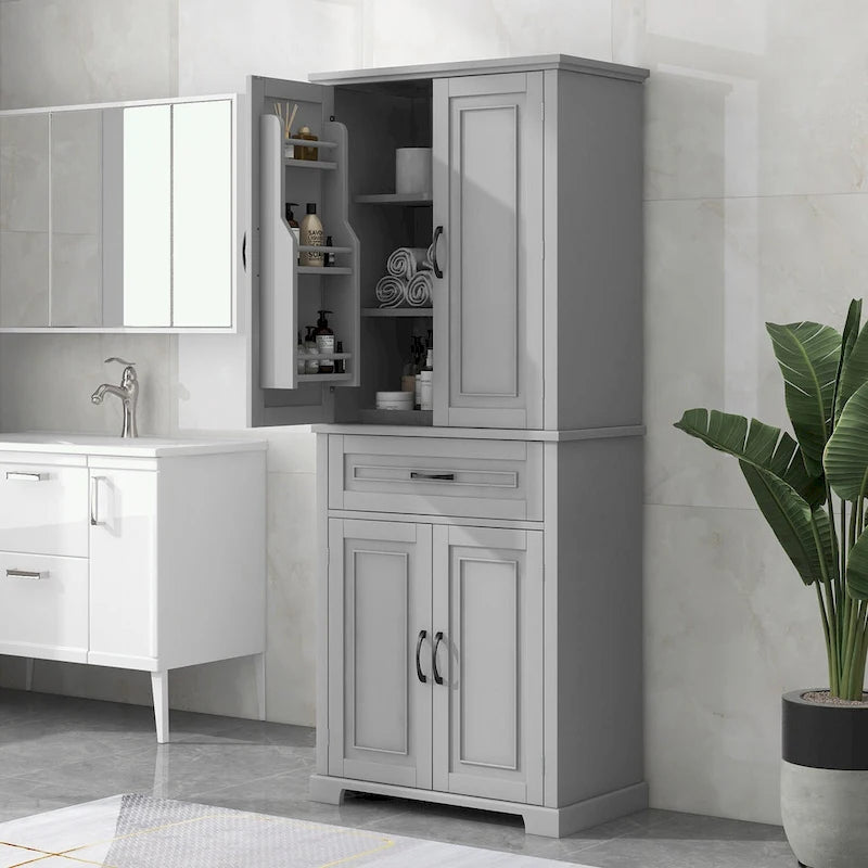 Bathroom Storage Cabinet with Doors and Drawer