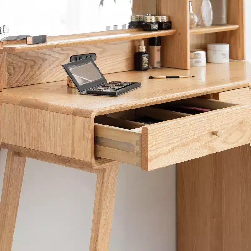 GDFStudio Crichton moderne Kommode aus massivem Eichenholz mit 4 Schubladen und Ablagen