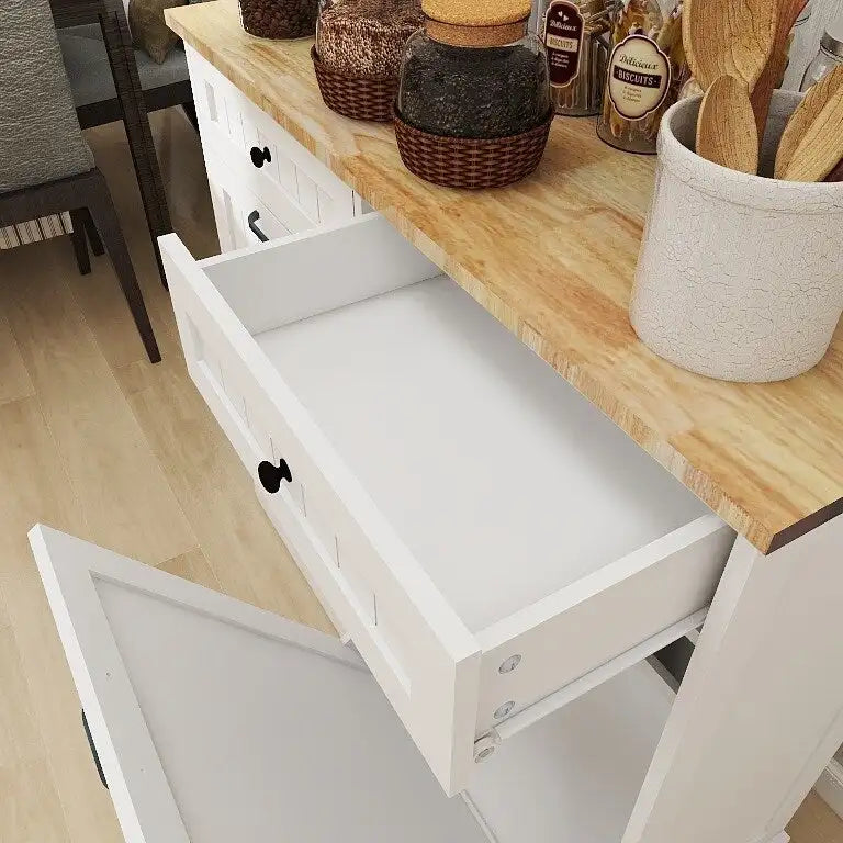 Küchenunterschrank für Mülltonne mit 2 Schubladen