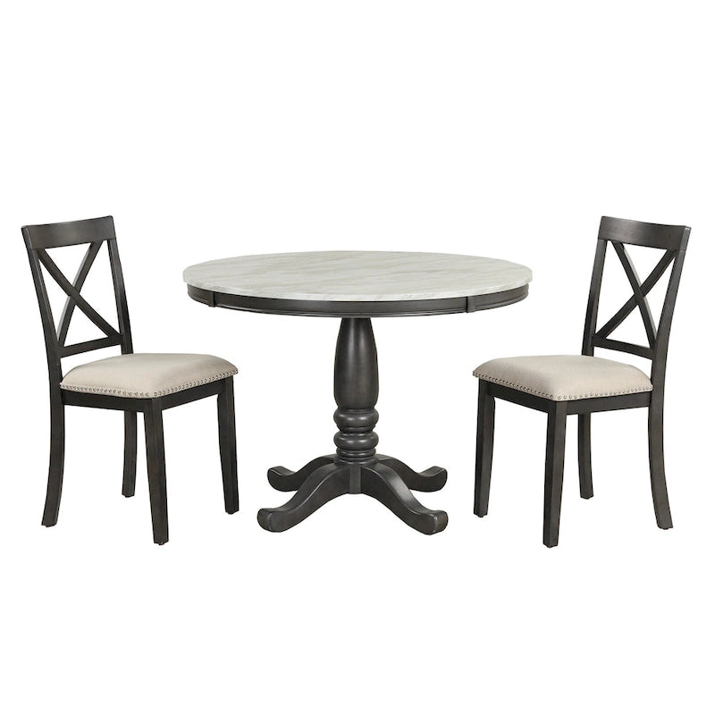 Eetkamertafel met stoelen, set van 5 stuks voor 4 personen