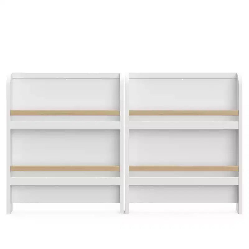 Lit de bébé convertible 4-en-1 avec tiroir et bibliothèques amovibles, sommier réglable