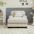 Moderne extra grote chaise longue-slaapbank in mid-century-stijl met kussen