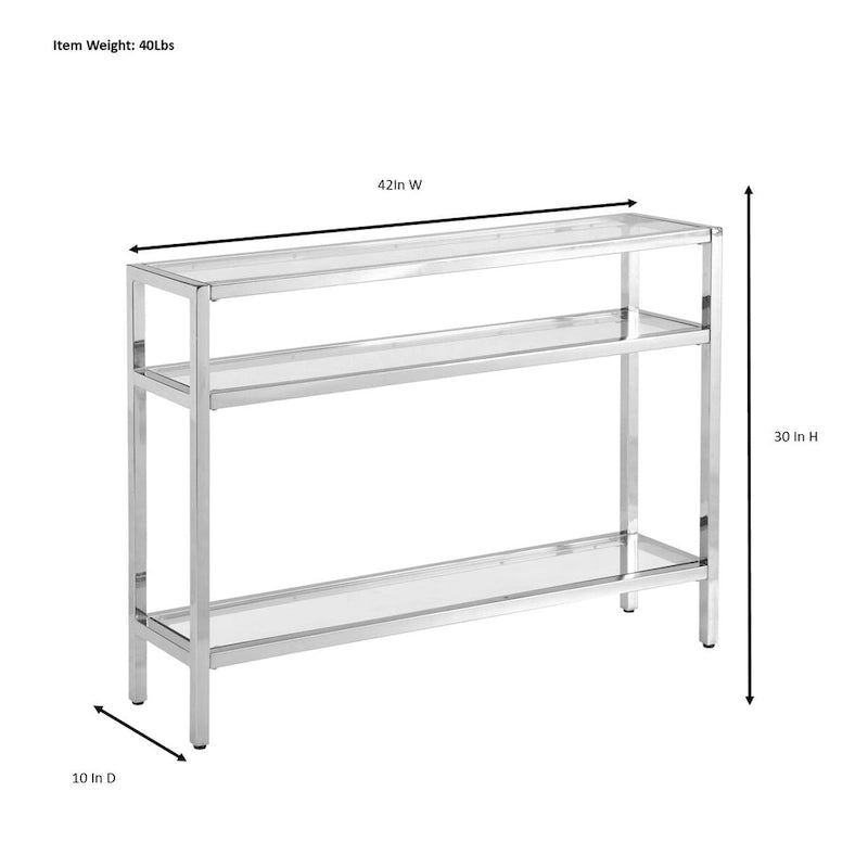 Carolina Living Chrysalis dreistöckiger Konsolentisch mit Glasplatte - Gold