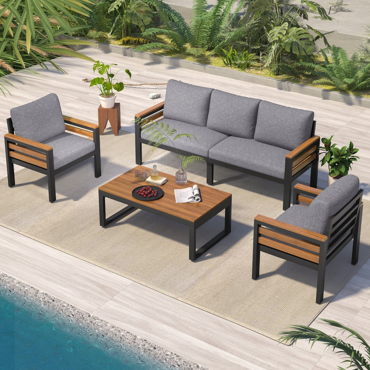 4-teiliges Outdoor-Sofaset