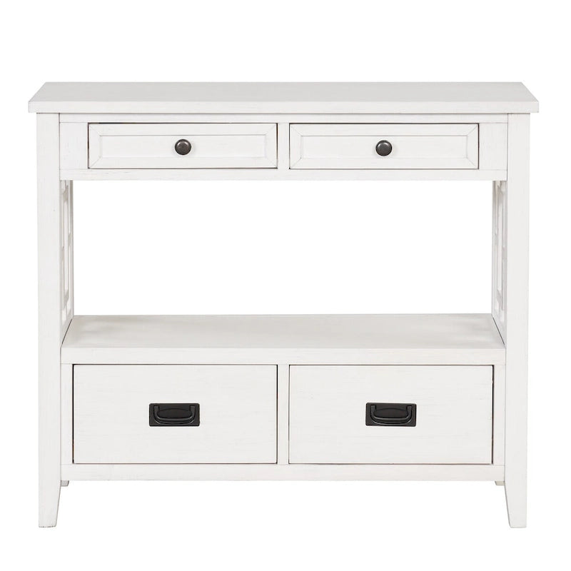 Consoletafel met 4 lades en opbergplank