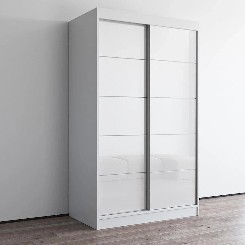 Armoire moderne à 2 portes à fini très brillant Aria
