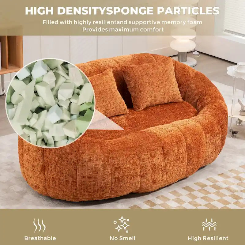 GDFStudio - Divano relax a 2 posti Laurel in ciniglia con schiuma ad alta densità e comfort extra