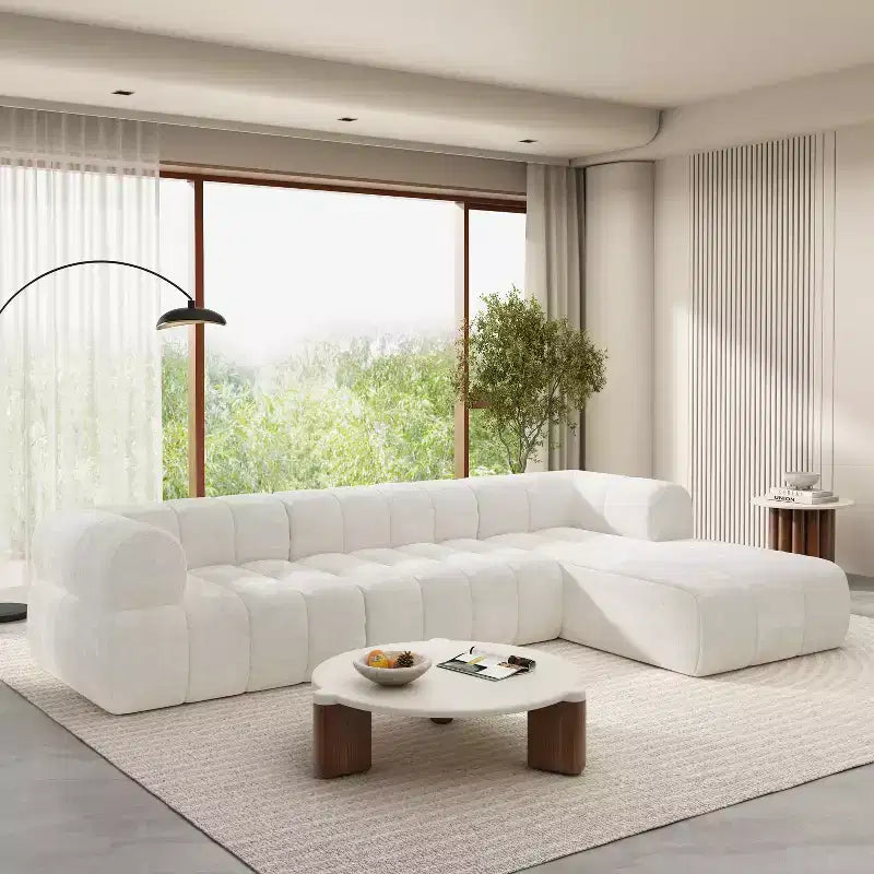 Divano componibile moderno Christopher Knight Home Keri 122 a L in schiuma ad alta densità con schienale basso