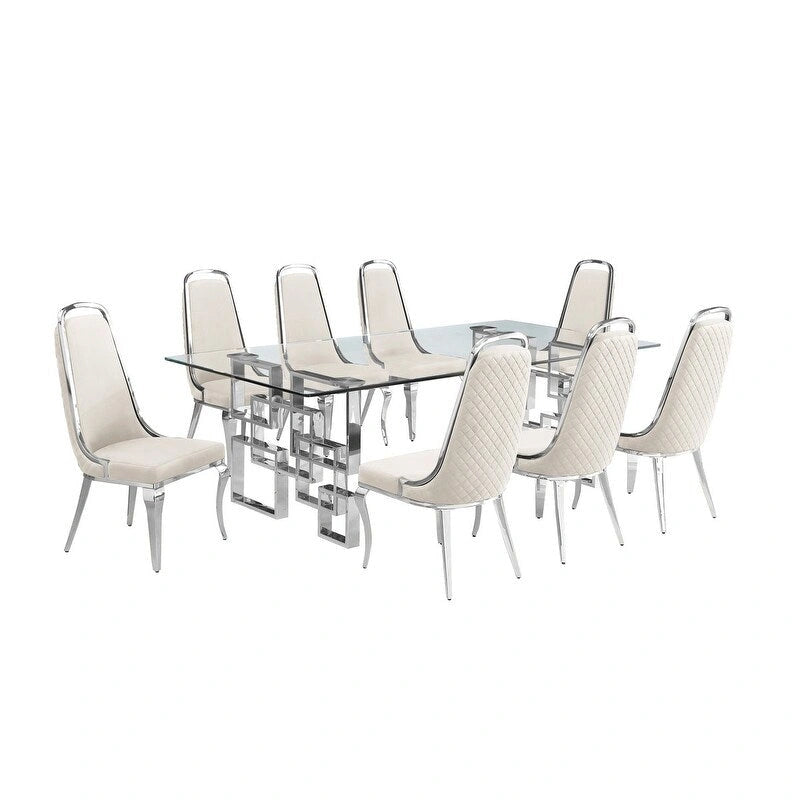Ensembles de salle à manger avec grande table en verre de Best Quality Furniture