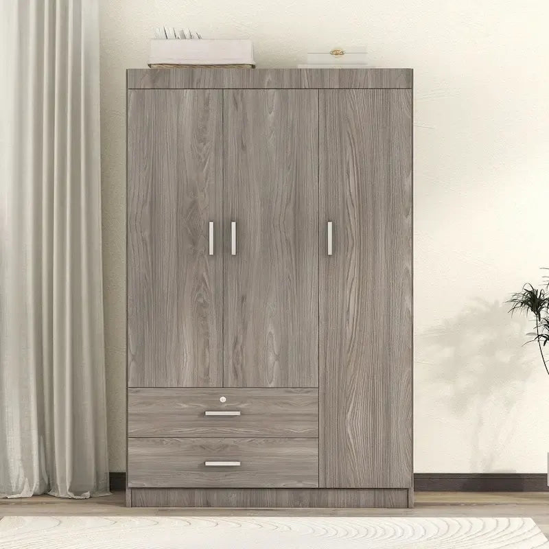 Armoire à 3 portes avec 2 tiroirs