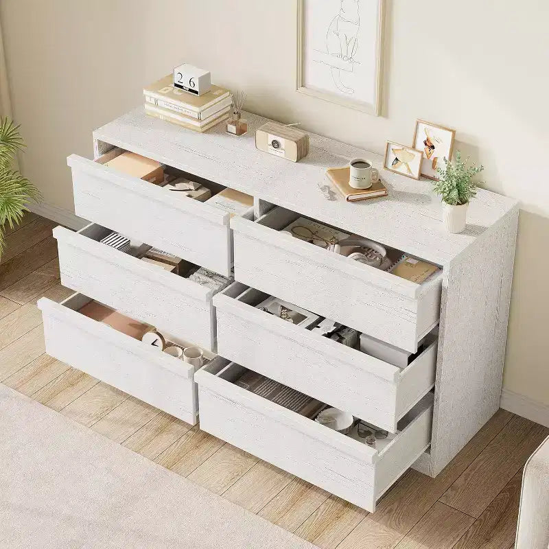 Kommode mit 6/8 Schubladen, breite moderne Schubladenkommode für Schlafzimmer, Wohnzimmer und Kinderzimmer