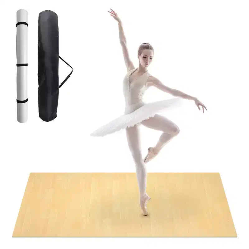 Tragbare PVC-Tanzbodenmatte, 4x6, 5 mm dick, rutschfest und kratzfest, für Ballett, Jazz, Stepptanz, Yoga, Pilates und Heimtraining