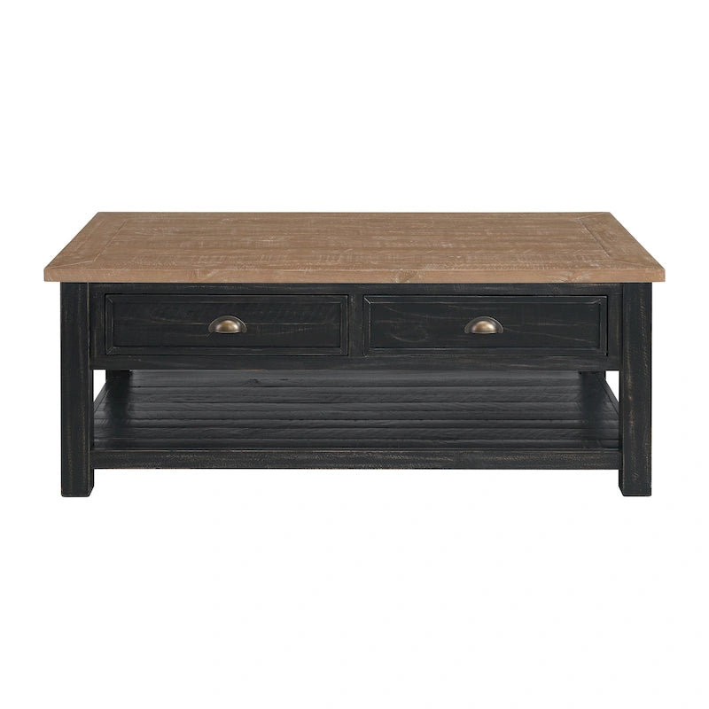The Gray Barn Downington Couchtisch aus Massivholz mit 2 Schubladen