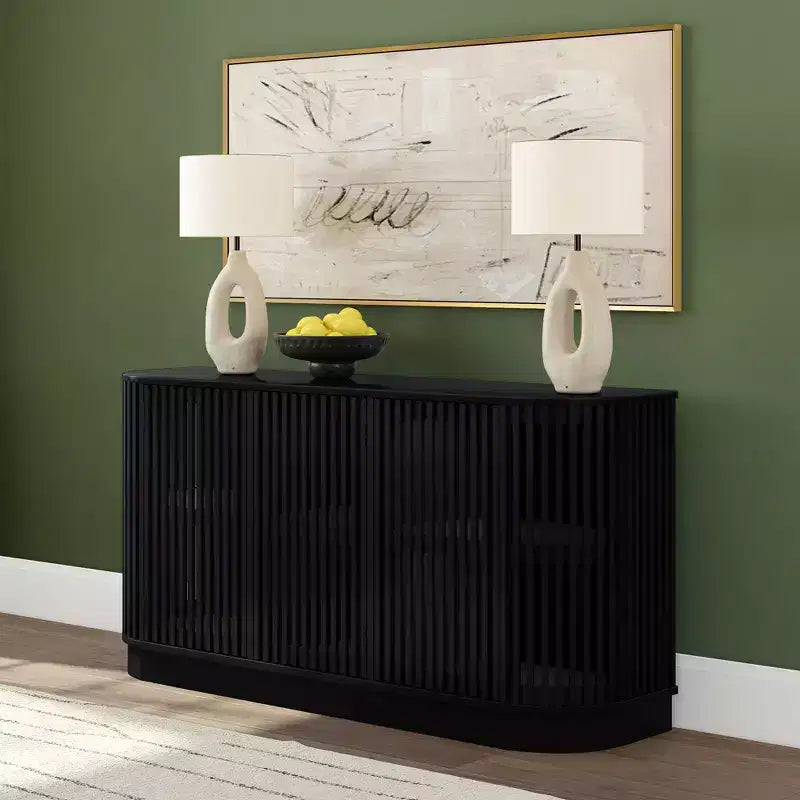 Plank+Beam Contour dressoir van massief hout met 3 deuren, tv-meubel van 59 voor de woonkamer