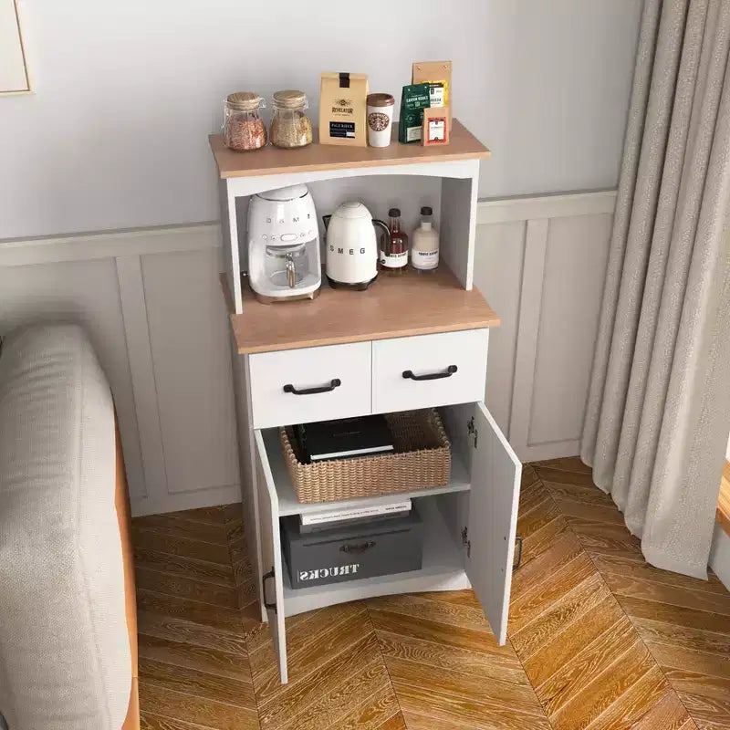 sumyeg Küchenschrank aus Holz mit Schublade und Mikrowellenablage