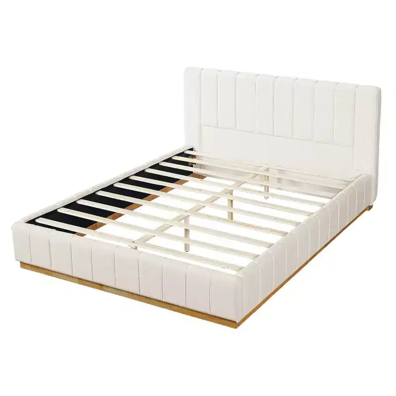 Christopher Knight Home Buchanan modernes Bett mit gestreiftem Stoffbezug und Kopfteil