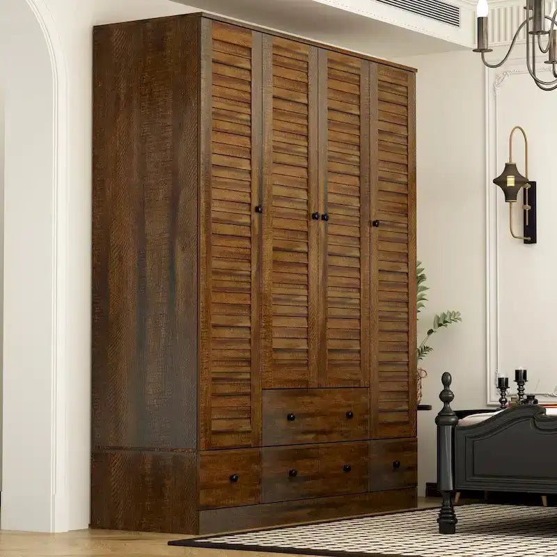Kleiderschrank für Schlafzimmer mit Kleiderstange und Schublade