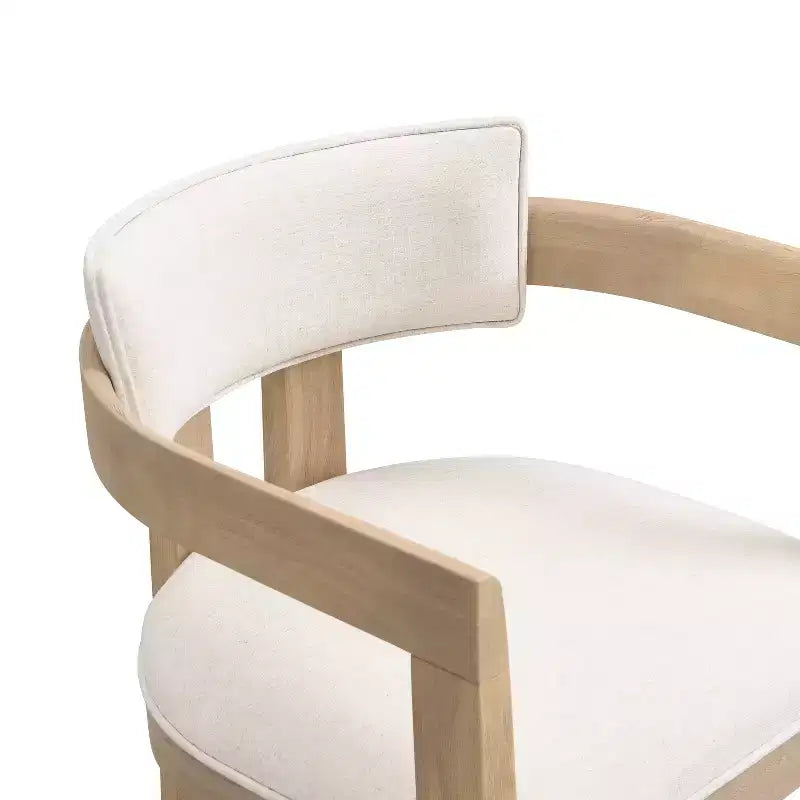 Ensemble de salle à manger moderne rond Christopher Knight Home Shankar de 5 pièces avec chaises rembourrées en bois d’hévéa
