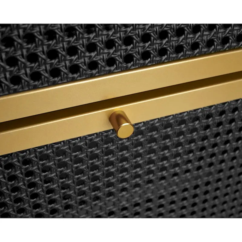 Schuhschrank mit 3 Metalltüren, freistehend