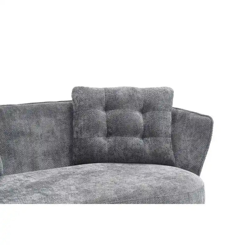 Gepolstertes Sofa mit goldfarbenen Metallbeinen, Club-Zweisitzer für Wohn- und Lesezimmer, Schlafzimmer, Apartment, kleine Räume und Wohnheime
