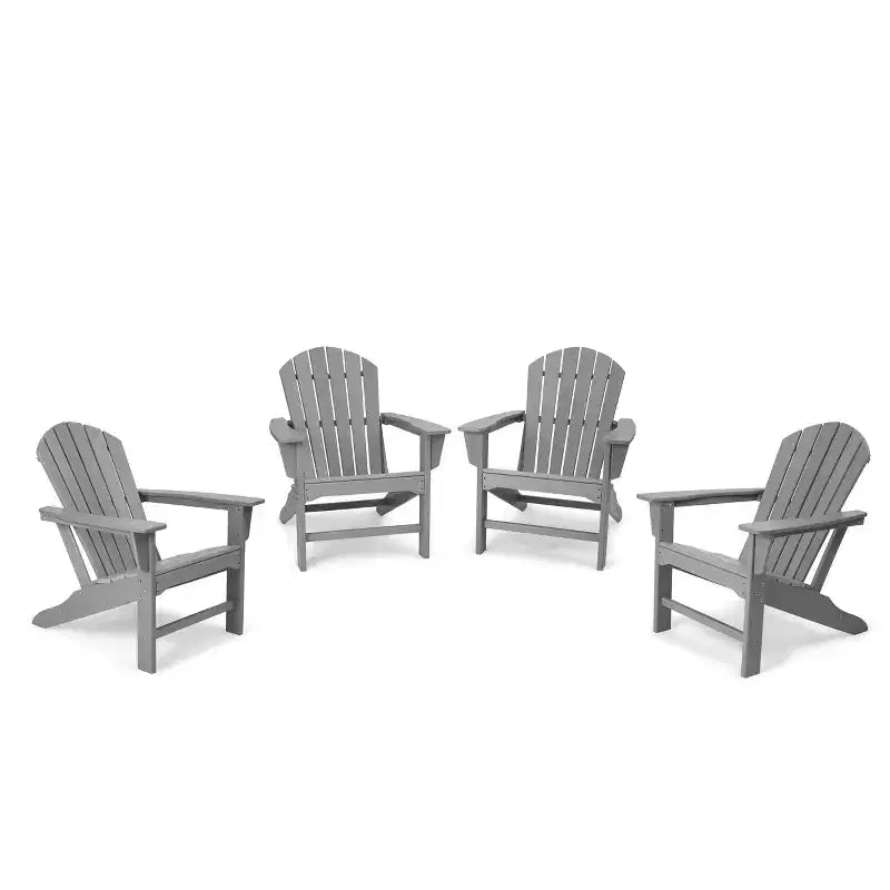 4er-Set Adirondack-Stühle aus Kunststoffharz - EDYO LIVING