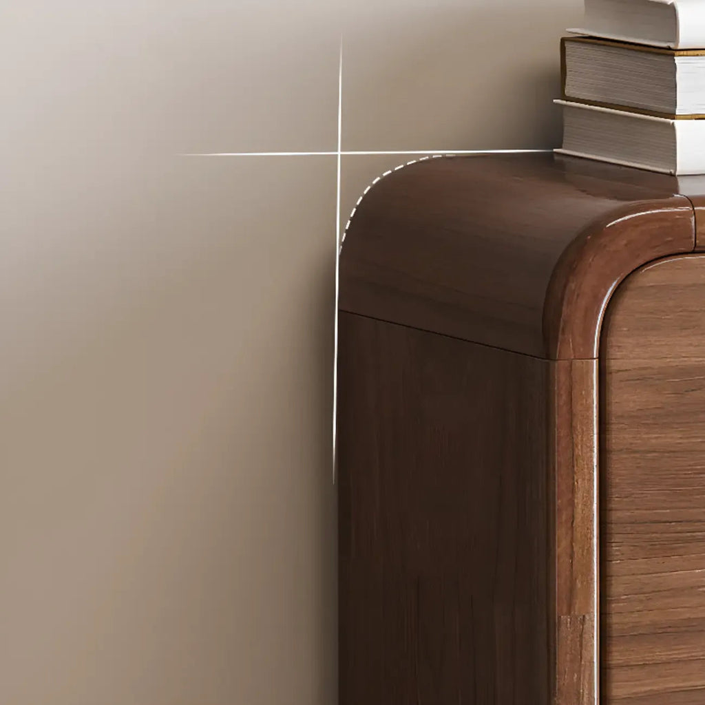 Traditional Hidden Adjustable 3 Tiers Solid Wood Shoe Cabinet