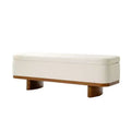 Banc Clara à abattant, facile à assembler, avec cadre en bois massif|HULALA HOME
