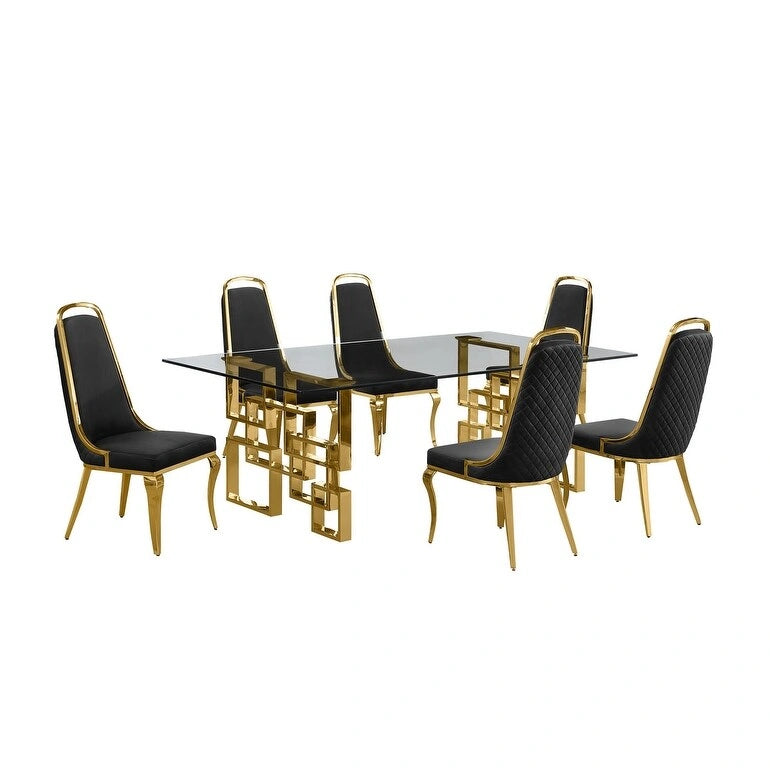 Ensembles de salle à manger avec grande table en verre de Best Quality Furniture