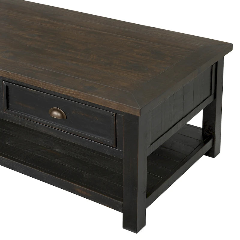 The Gray Barn Downington Couchtisch aus Massivholz mit 2 Schubladen