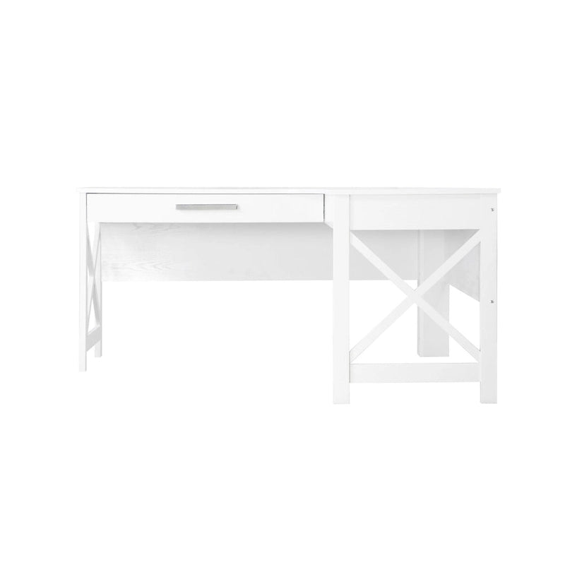Bureau moderne de style ferme d’Alaska en forme de L L avec tiroir