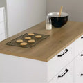 6-Drawer Kitchen Island ¨C Farmhouse Style, White & Maple Nutmeg, 47.25W
