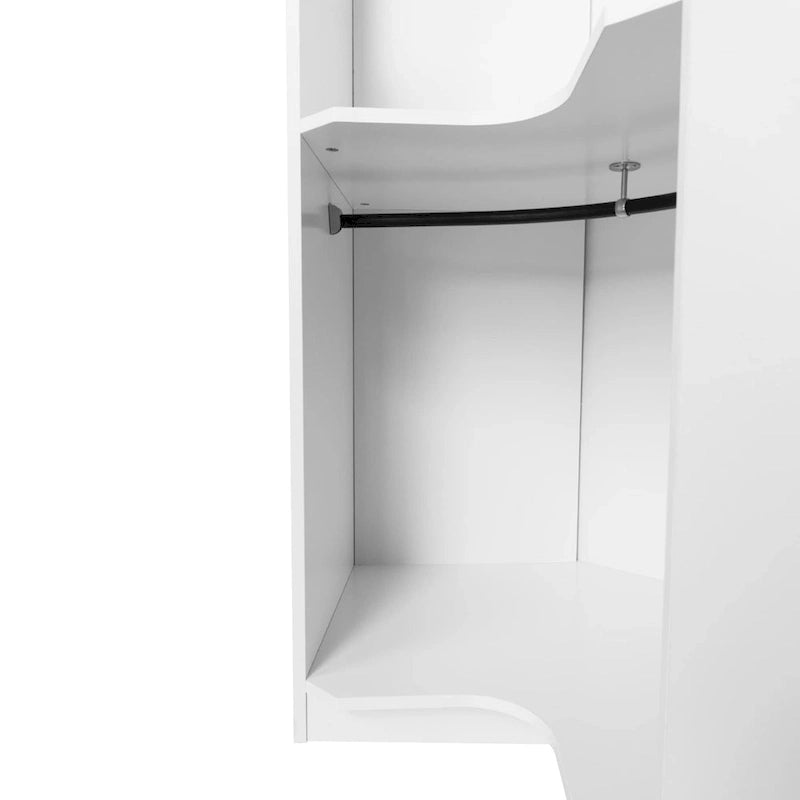 Polygon-Eckkleiderschrank mit 2 Türen