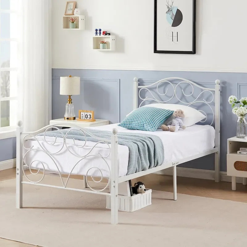 Javlergo Victoria metalen bedframe met hoofdbord en voetbord