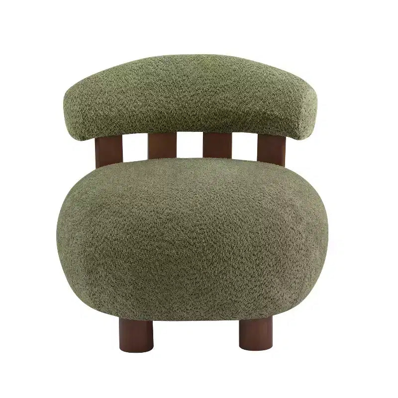 Poltrona d'accento Christopher Knight Home Gareth in legno moderno con rivestimento bouclé