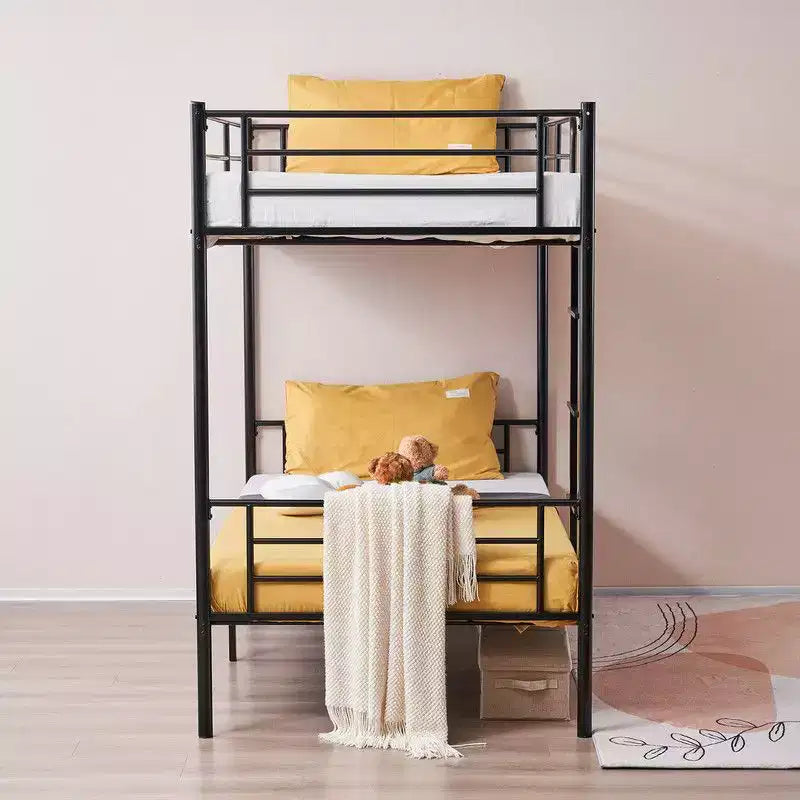 Lit superposé en acier Karl Home, 1 place au-dessus d’une place, avec échelle, pour chambre ou dortoir, enfants et adultes