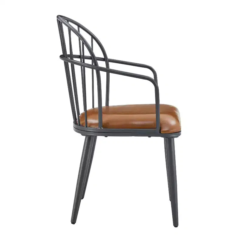 Set da pranzo da 5 pezzi con 4 sedie e tavolo rotondo/quadrato, nero+naturale/noce-ModernLuxe
