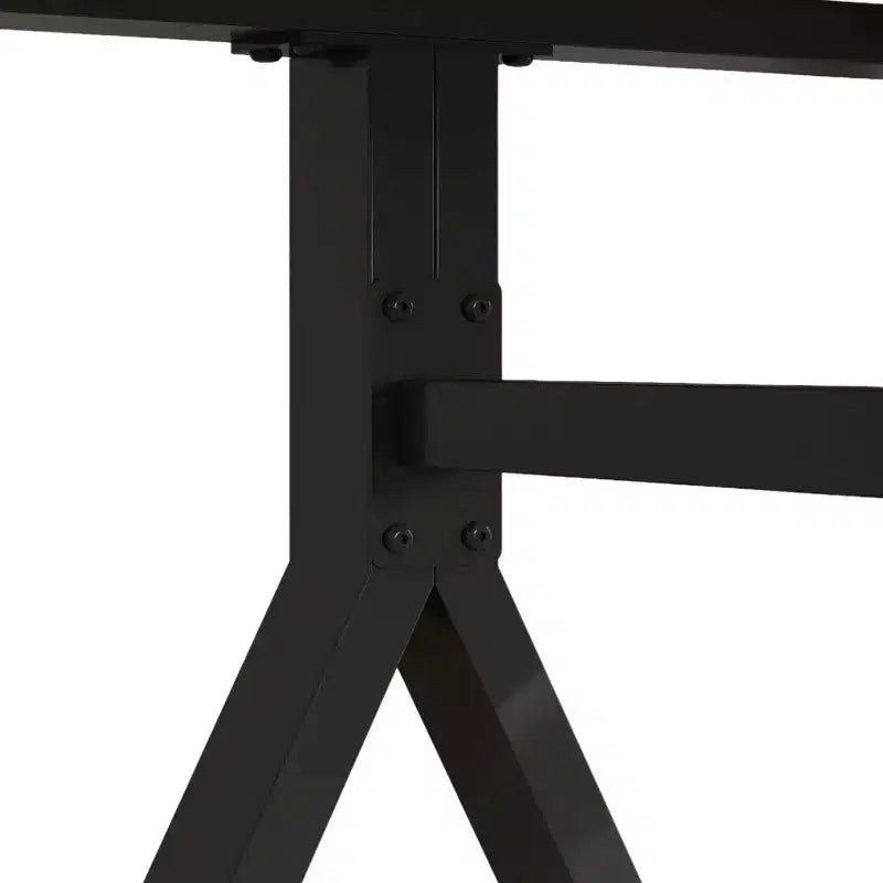 GDFStudio Daniela moderne rechthoekige eettafel van gehard glas met marmerdessin en metalen poten